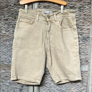 Zara Men's Tan Jean Shorts